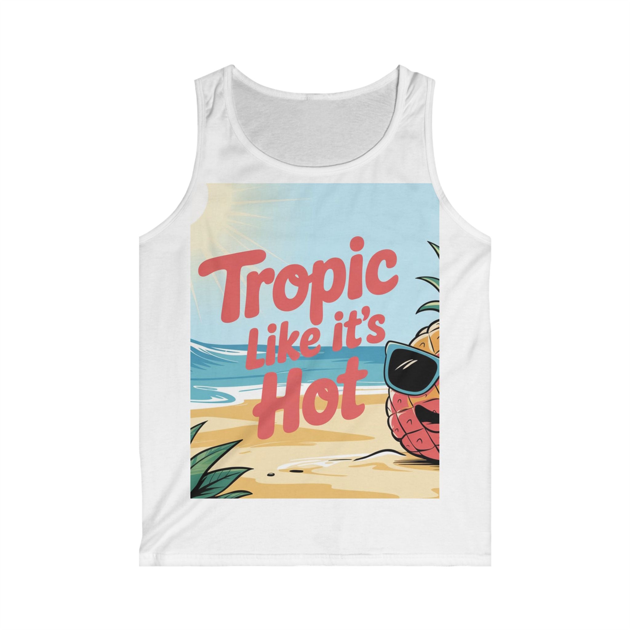 Tropical Vibe Tank Top - Perfect for Summer, Beach Wear, Vacation, Men’s Fashion, Gift for Him